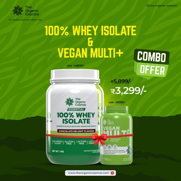 TOC 100% WHEY ISOLATE 1KG + TOC VEGAN MULTIVITAMIN 100 CAPS - Image 2