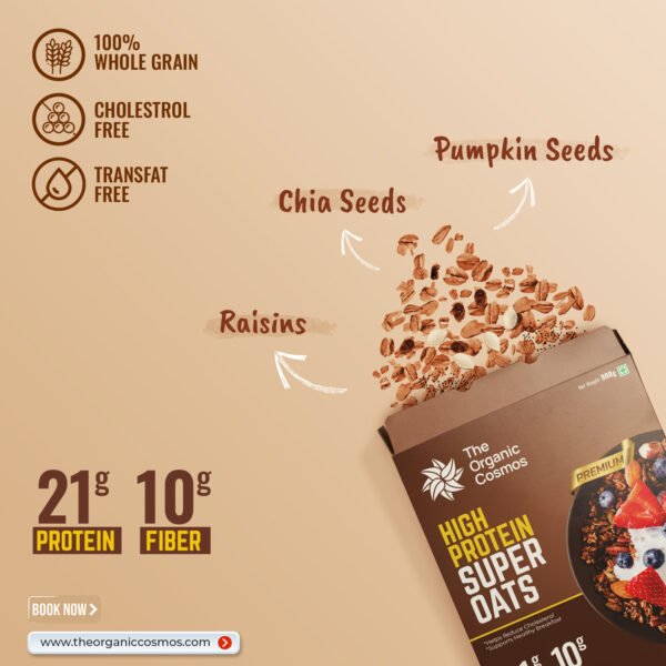 TOC HIGH PROTEIN SUPER OATS 900G - DARK CHOCOLATE - Image 5